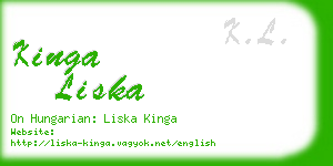 kinga liska business card